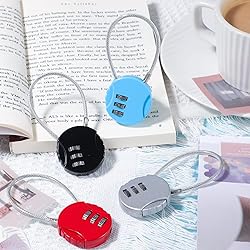 4 Pcs Combination Lock, 3 Digit Combination Padlock