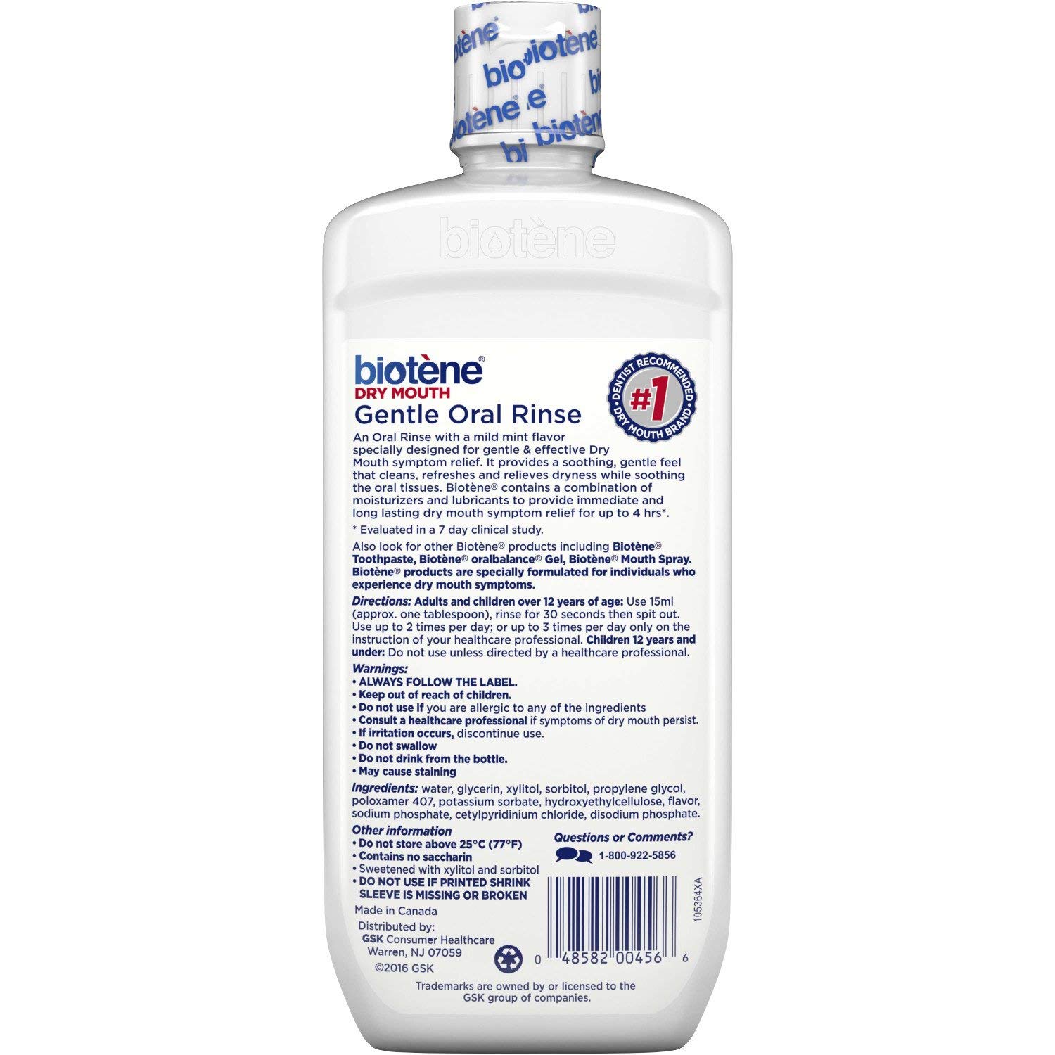 Mua Biotene Mild Mint Moisturizing Gentle Oral Rinse, Alcohol-Free, for ...