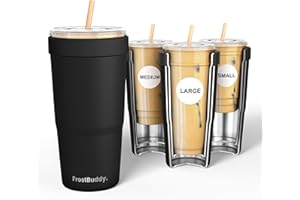 FROST BUDDY Frostbuddy | To Go Buddy - 30 oz Stainless Steel Vacuum Insulated Tumbler Cup - thermal cups for hot and cold drinks - stainless steel Tumbler Dunkin Cup (30oz To-Go Buddy | Black)