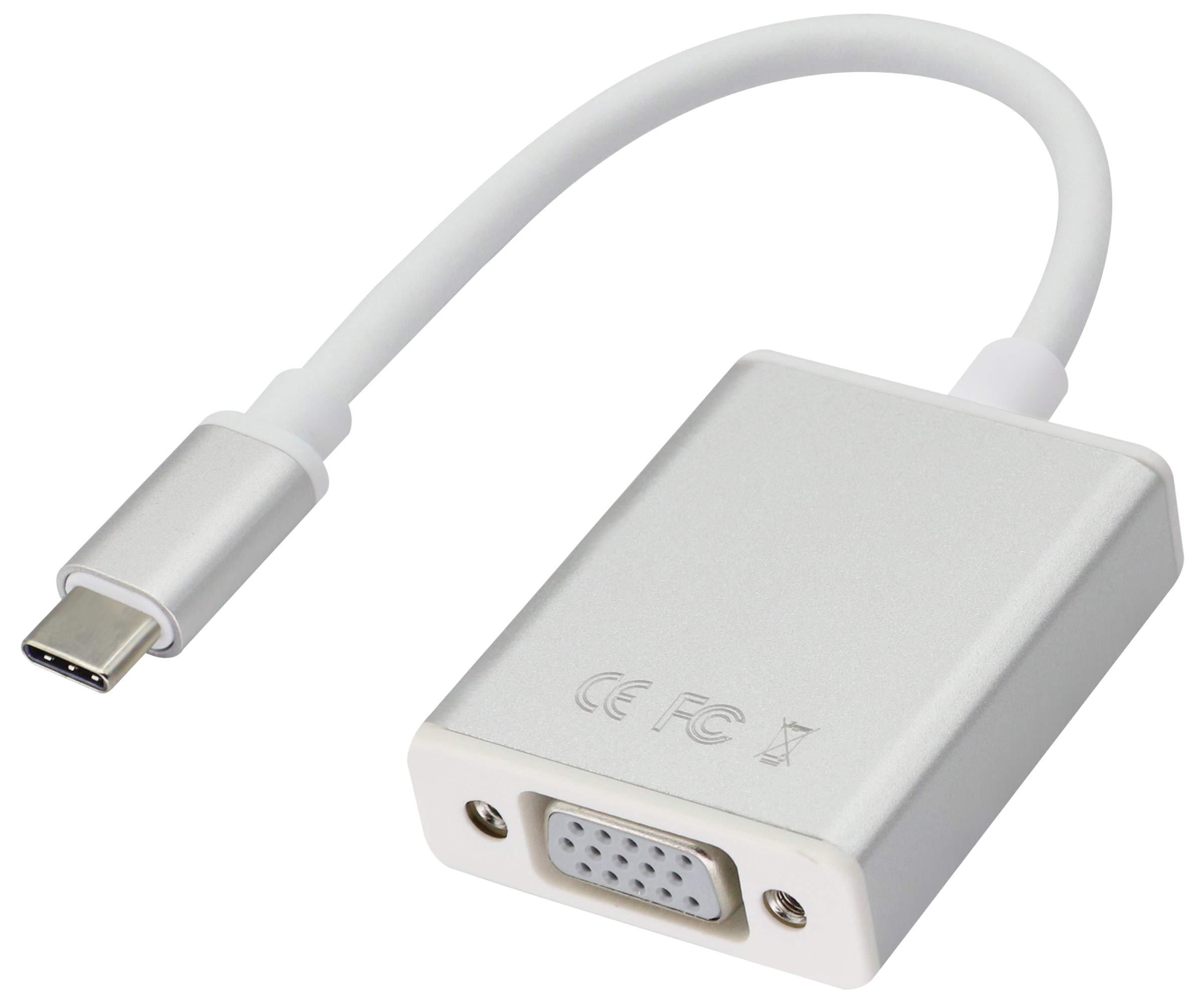 AAOTOKK USB C to VGA Adapter, Type C to VGA Converter Cable, Screen Display for MacBook 2017/2016 Pro 2019/2018,Samsung S8/9, Note8, Huawei Mate 10 and More (21cm/8inch) (VGA)