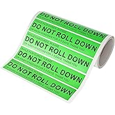 AmazingSpark 200 Pcs/roll Do Not Roll Down Window Stickers, Do Not Roll Down Stickers Warning Labels 5 x 1 Inch Self-Adhesive Window Film Caution Sticker for Auto Vinyl Wraps Tool Automotive Sticker