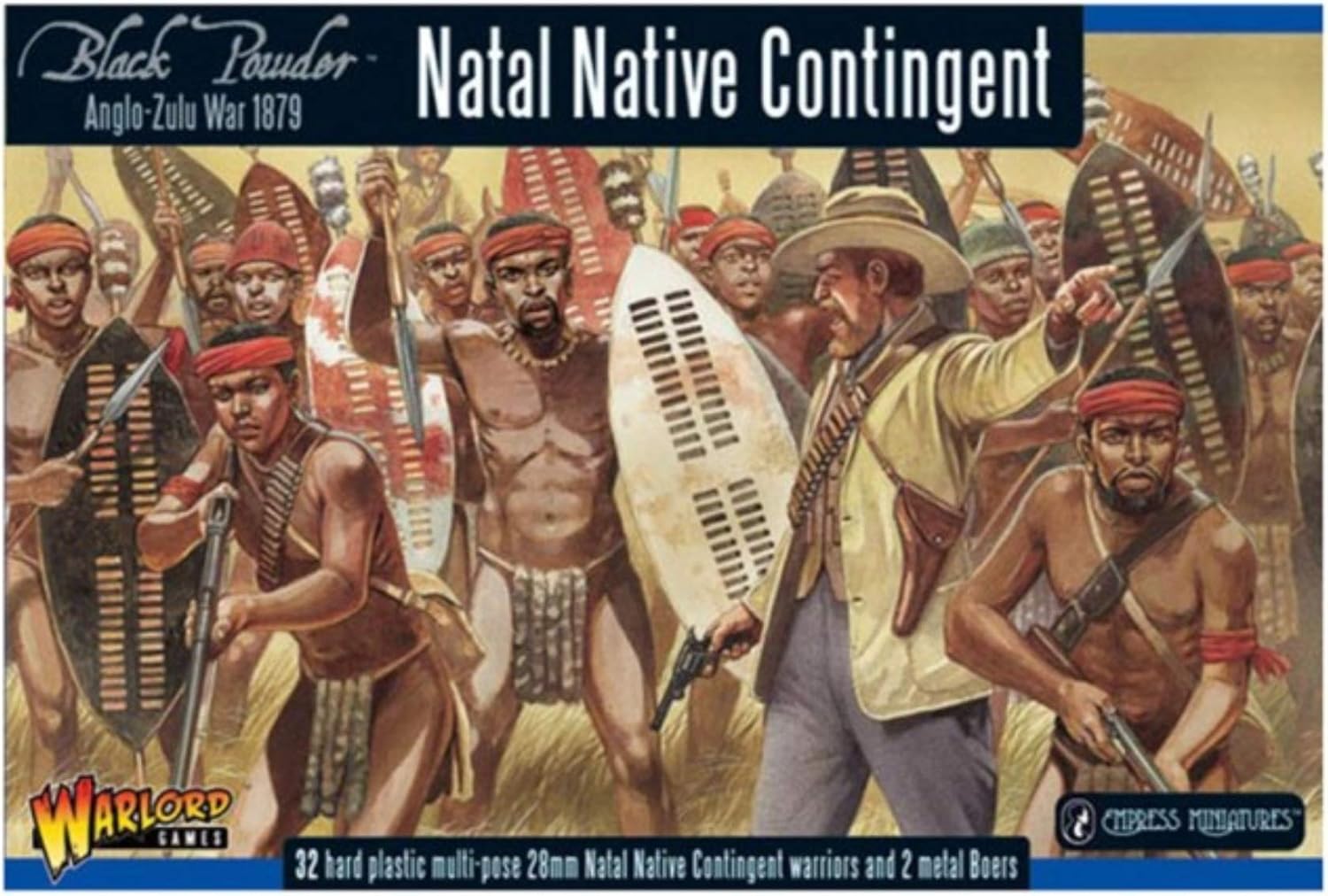 Natal Native Contingent Regiment, 28mm Scale Plastic Miniatures for Black Powder by Warlord Games