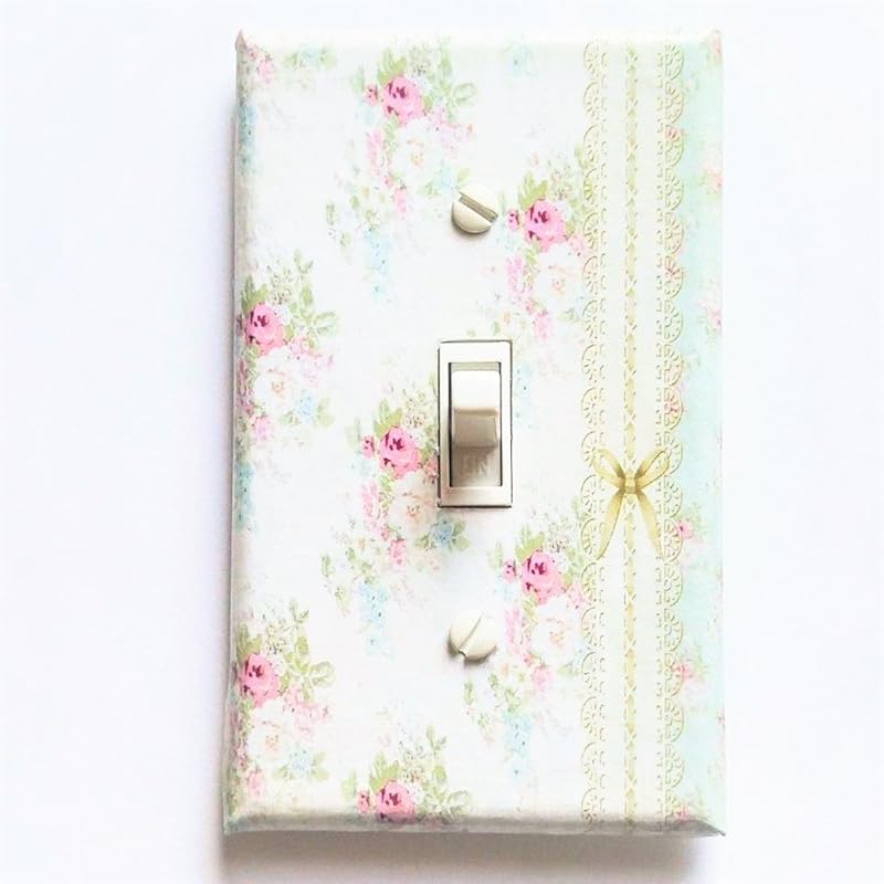 Vintage Floral light switch cover Handmade