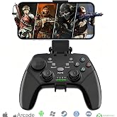 Megadream Wireless Mobile Gaming Controller Gamepad for iPhone/Android/iPad/PC/Switch/PS4/iPad Joystick with Phone Holder, Su