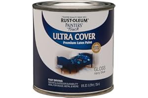 RUST-OLEUM 1922730 Enamel Paint, 8 Fl Oz (Pack of 1), Gloss Navy Blue