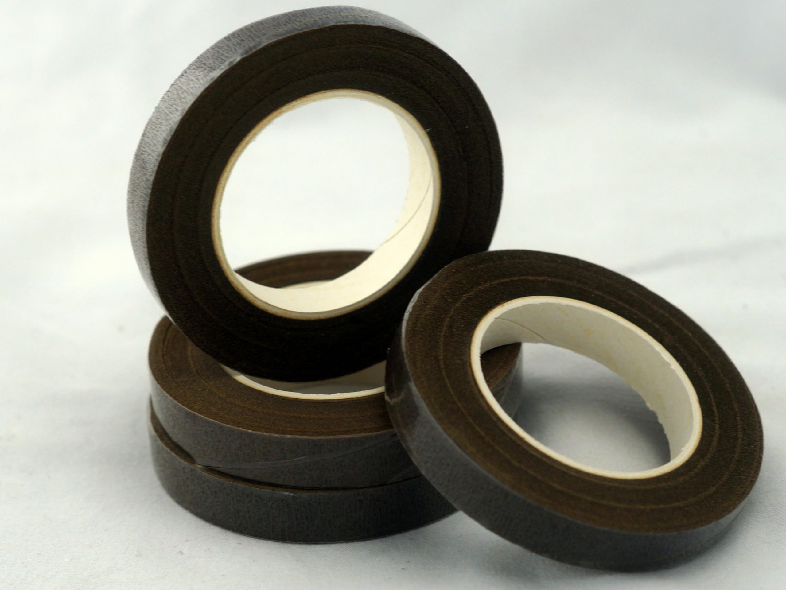 FLOWERS FOR LOVE Florist Tape, 12mm Wide, Waterproof Crepe Paper, 27M Roll: (Brown, 2 Pack)