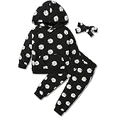WESIDOM Toddler Girl Clothes Outfits Long Sleeve Hoodie Sweatshirt Pants Headband Toddler Girl Clothing Set