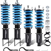 maXpeedingrods Coilovers for Honda Civic 1988-2000, CRX del Sol 1992-1995 | for Acura Integra 1990-2001, 24 Levels Damper Adjustable Struts, Height Adjustable T6 Upgraded Lowering Kit