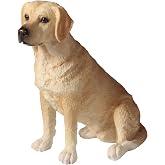 Veronese Design 5 7/8 Inch Sitting Yellow Labrador Retriever Resin Animal Figurine Hand Painted Dog Collectible Gift