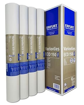 Erfurt Eco-Vlies EV 150g/qm Ecovlies Variovlies Malervlies überstreichbare Vliestapete 8 Rollen