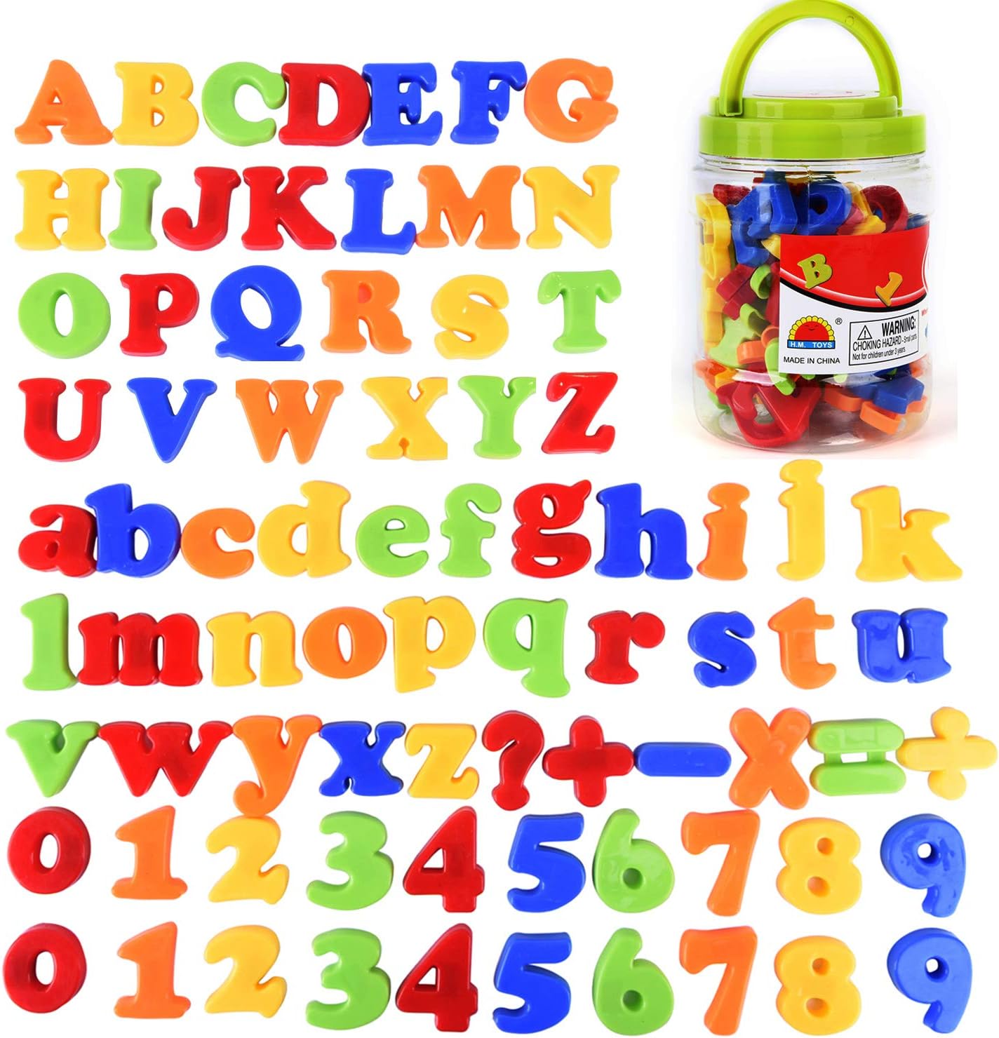 Deepton 52Pcs Magnetic Letters And Numbers For Children, Large Alphabet