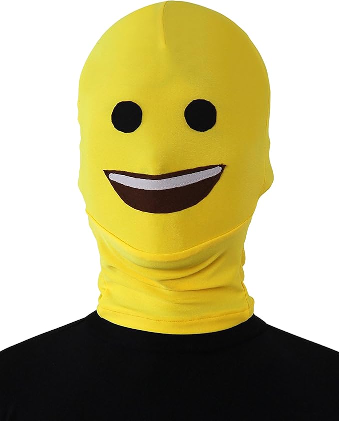 JustinCostume Lycra Spandex Full Cover Zentai Hood Mask, Smile2, Onesize Clothing