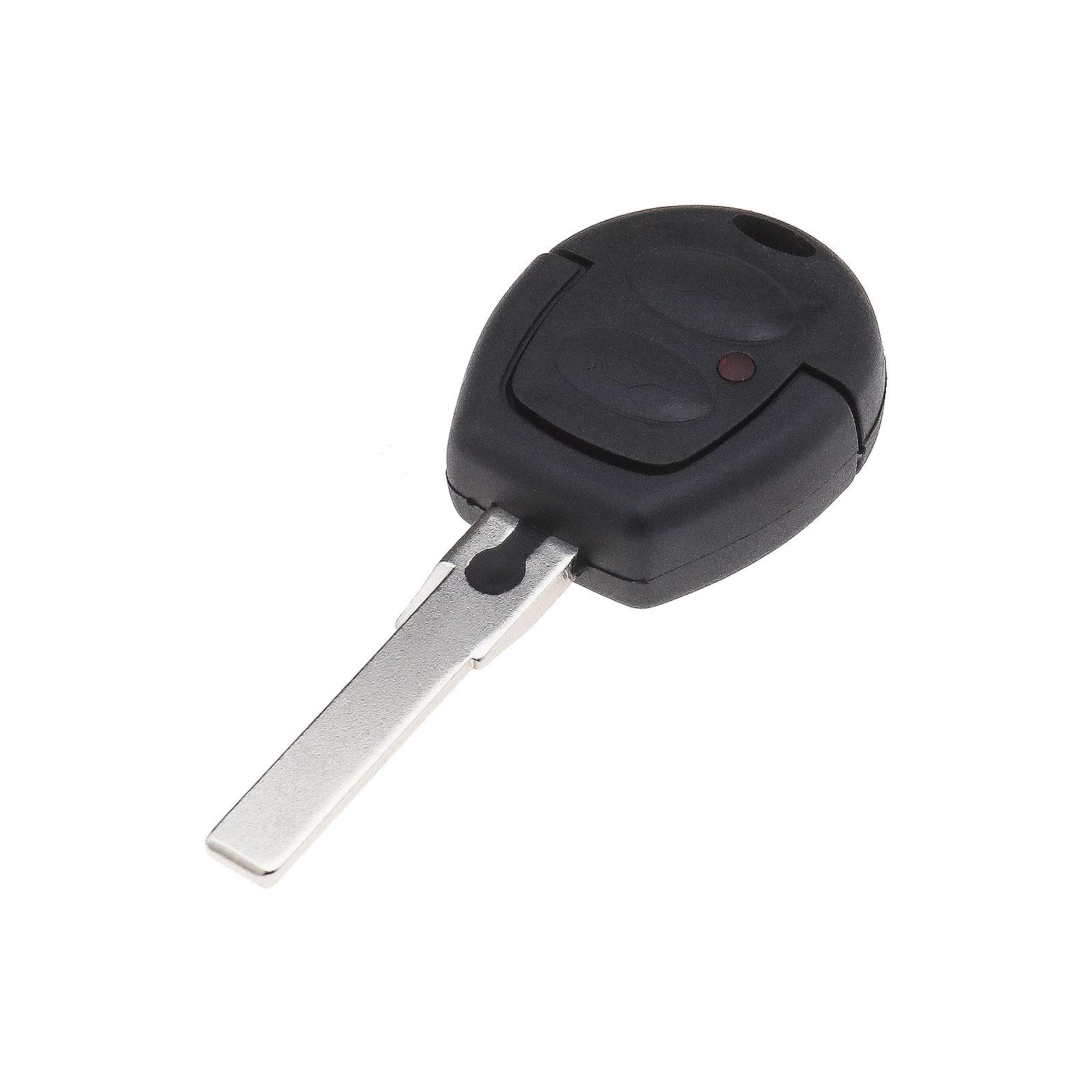 OTOTEC 2-Button Key Fob Housing Casing Shell with Blade Key Compatible with Lupo Fox Sharan Arosa Cordoba Alhambra Leon Toledo II Ibiza II (Uncut Blade)