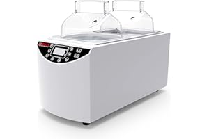 4E's USA Water Bath - Digital 5 Liter Laboratory Electric Water Bath with Precise Temperature Control, Double Safety Features, and Easy to Read LED Display, Model WB201
