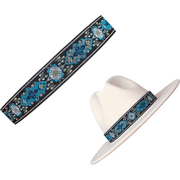 6592 Hat Band Blue Turquoise Gemstone Hat Accessory Adjustable Hatband One Amazon.com: BOOT JEWELRY SHOP Hat Band Blue Turquoise  main image 3