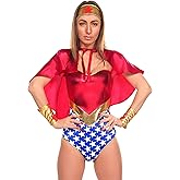 Maxim Party Supplies Super Empress Superhero Costume, 4-Piece Women's Set with Cape, Bodysuit, Headband, Cuffs, Outfit