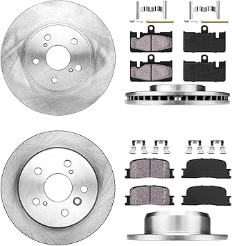 Front Rear Set Ceramic Brake Pad Fits 2002 2003 2004 2005 2006 Toyota Camry 2
