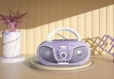Roxel RCD-S70BT Portable Boombox CD Player with Remote Purple view 3