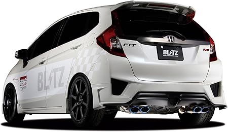 Amazon Blitz ブリッツ Nur Spec Oval Ti ニュルスペック オーバルti マフラー ダミーテールセット フィット フィットハイブリット Gk3 Gp5無限リアアンダースポイラー対応 マフラー 車 バイク