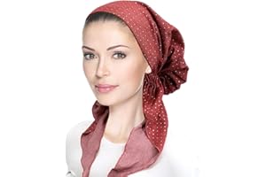 Pretied Head Scarf for Women Lightweight Pretied Bandana Tichel Head Scarves for Women Headwrap, Jewish Head Coverings