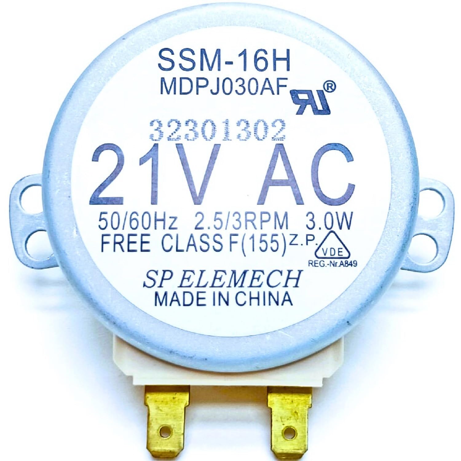 Photo 1 of **LOOSE COVER PIECE**WB26X10038 (SSM-16H MDPJ030AF) Microwave Turntable Motor OEM Replacement for GE & Frigidaire Replaces 5304408980 AP2024962 PS237772 769741 DE31-10172A AH237772 DE31-10172B