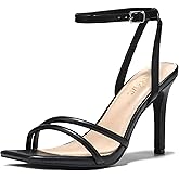LULLASONG Women's Heels Strappy Ankle Strap High Heels 3.5 Inch Heeled Square Open Toe Sandals for Women
