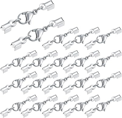 Xiaomoyu 20 Pcs Stainless Steel Lobster Claw Clasps for DIY Jewellery