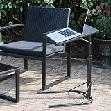 Azuma Folding Laptop Table 43x43cm Tilt Top Adjustable Height 61/67/73cm view 5