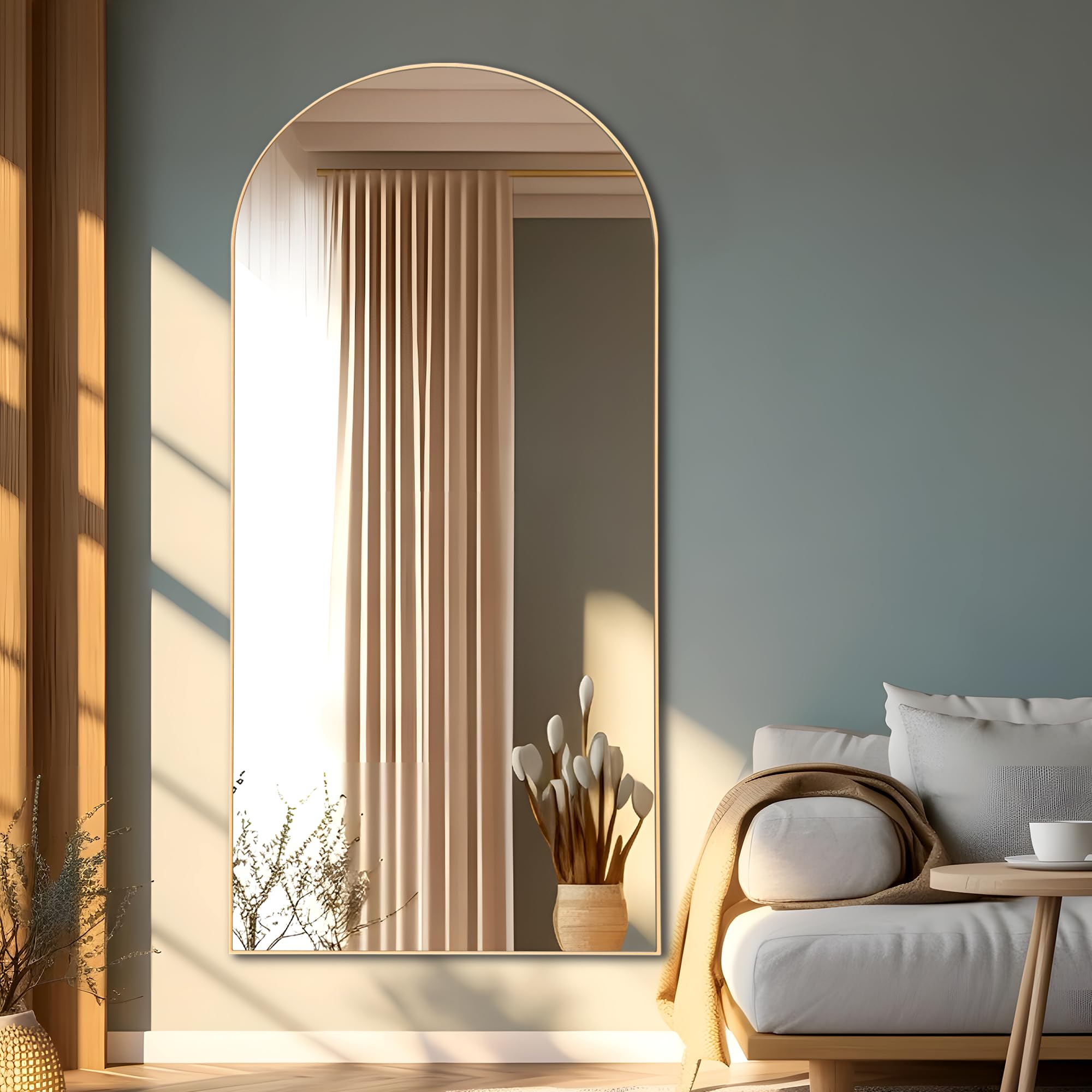 NeuType Arched Full Length Mirror Standing Hanging or Leaning Against
