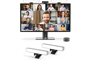 HumanCentric Premium Video Conference Lighting for Video Calls, HighBeam Pro Light for Zoom Meetings and Streaming, Upgrade Monitor Ring Light with LED Webcam Light, Dual Video Conference Light