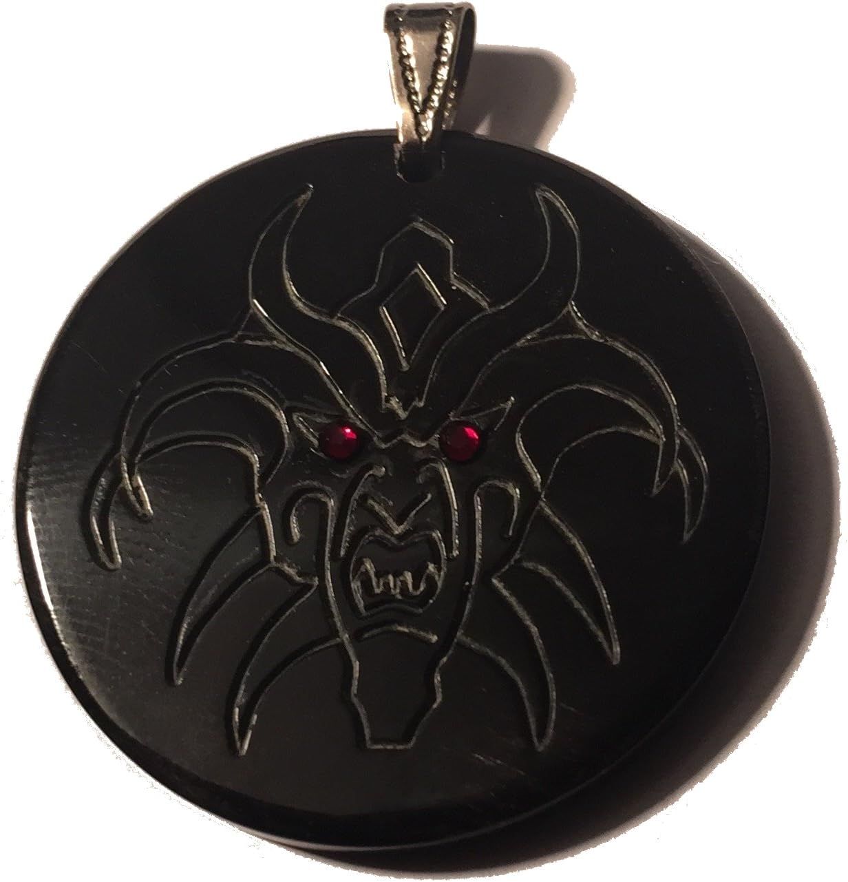 GermanenschmuckDemon with Fiery Eyes Small (Horn Pendant)