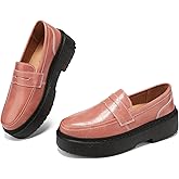 BEAUSEEN Women's Platform Chunky Penny Loafers Comfortable Lug Sole Slip-On Business Work Casual Dressy Shoes