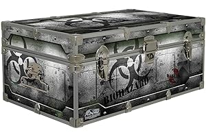 C&N Footlockers Designer Storage Trunks - Hi-Tech Themes - 32 x 18 x 13.5 Inches - Durable and Built to Last - Lockable (Biohazard)