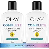 Olay Complete Lotion Moisturizer with SPF 15 Sensitive, 6.0 oz each, 2-pack