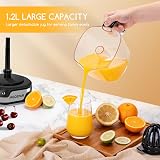 Aigostar 1.2L Orange Juicer with LED Lamp Two Cones Two Way Rotation Black view 6