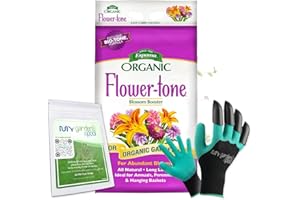 Espoma FT18 Organic Flower-Tone 3-4-5; 18 lb. Bag with My Garden Pool PH Soil Test Strips 20 ct, and My Garden Pool Superior 
