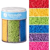 Sweets Indeed Rainbow Jimmies Sprinkles for Baking & Decorating, 6.45 oz | Bakery Quality