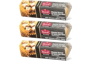 OLMA Rougie Mousse Royale of Duck Foie Gras with Truffles – 4.9 oz (140g), Delicate Parfait Terrine, Ready-to-Serve Gourmet Appetizer, Product of Canada - Pack of 3