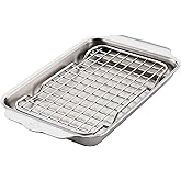 Hestan OvenBond Provisions - Tri-Ply Stainless Steel 2-Piece Mini-Eighth Sheet Pan & Rack Set (6 x 9")