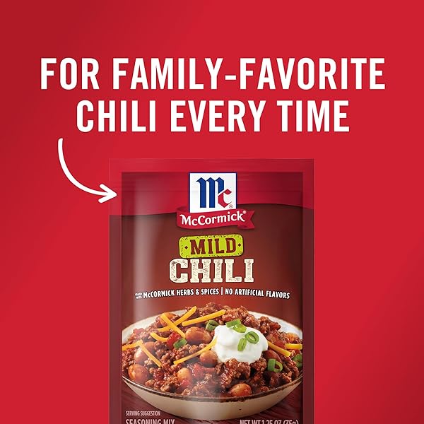 MCCORMICK CHILI SEASONING MIX PACKET, MILD, 1.25 OZ