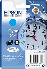 Epson 27 Cyan Ink Cartridge Standard Capacity DuraBrite Ultra Alarm Clock