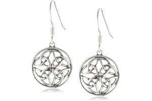 Amazon Essentials Sterling Silver Celtic Knot Round Drop Wire Earrings , (previously Amazon Collection)