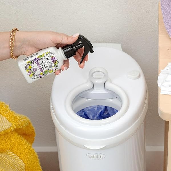 BABY-POURRI LITTLE STINKER DIAPER PAIL DEODORIZER SPRAY, 3.4 FL OZ, UP TO 150 USES, ODOR FRESHENER WITH ESSENTIAL OILS, NURSERY ESSENTIALS, LAVENDER, BERGAMOT, EUCALYPTUS & VANILLA SCENT