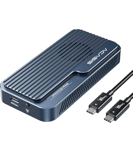 SHARGE Disk M.2 NVMe SSD Enclosure With Active Cooling System, Small External SSD Case,10Gbps