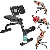 Lifepro SculptTrainer Roman Chair &ndash; 20+ Exercises, Foldable, 330 lb Cap | Hyperextension, hip thrusts, sit-ups &amp; back extensions, 10 height positions, padded seat + dual rollers, alloy steel