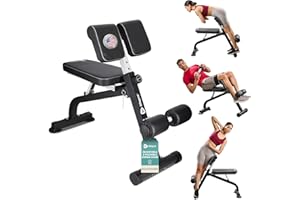 Lifepro SculptTrainer Roman Chair – Hyperextension Bench for Strength Training – Adjustable Back Extension Machine, Ab Bench & Foldable Sit-Up Bench for Athletes, Core Work & Home Gym Workouts