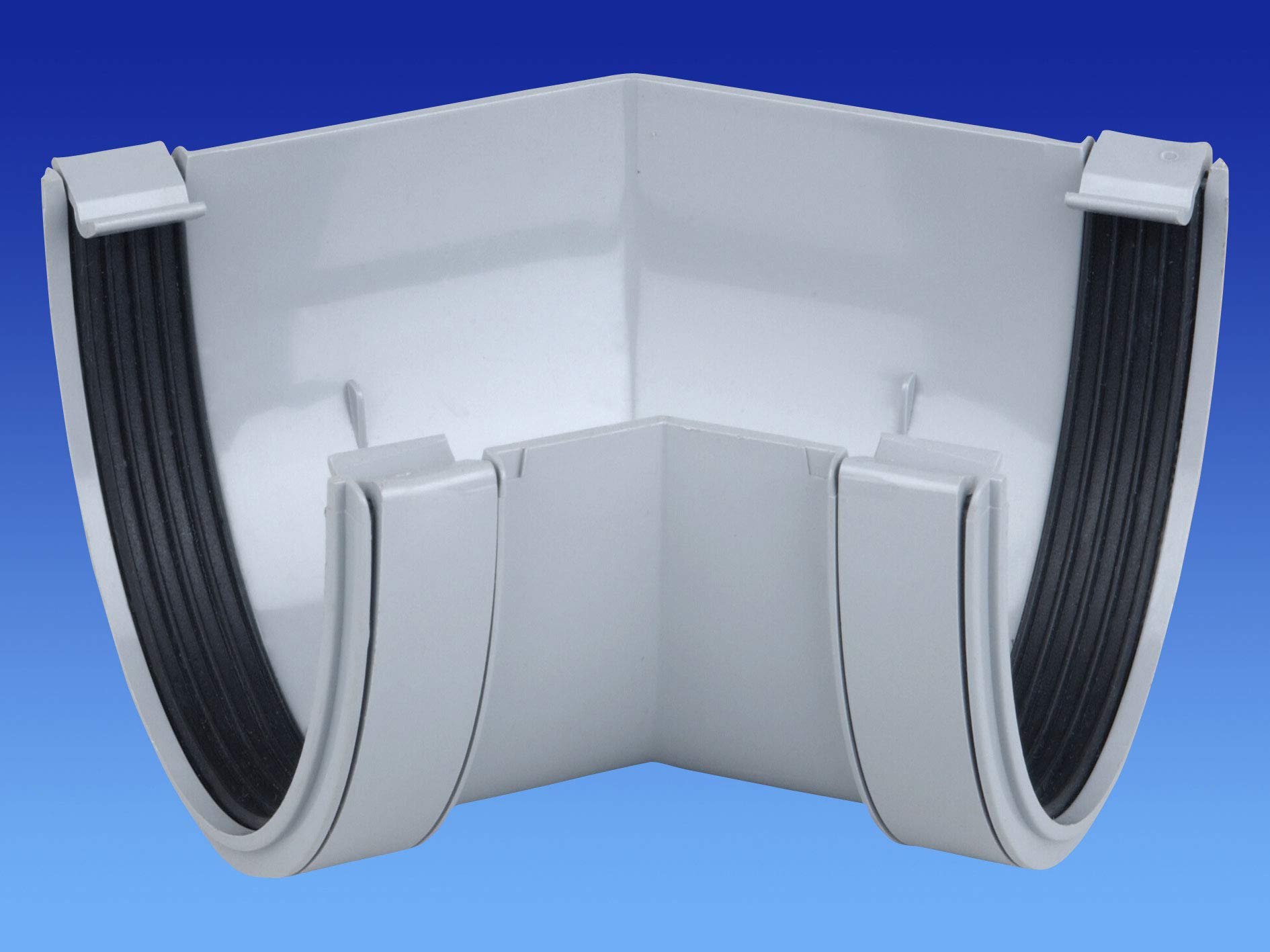 Osma 9T904G Deepline PVC-U 113mm 45 deg Angle in Grey - Gutter Guttering