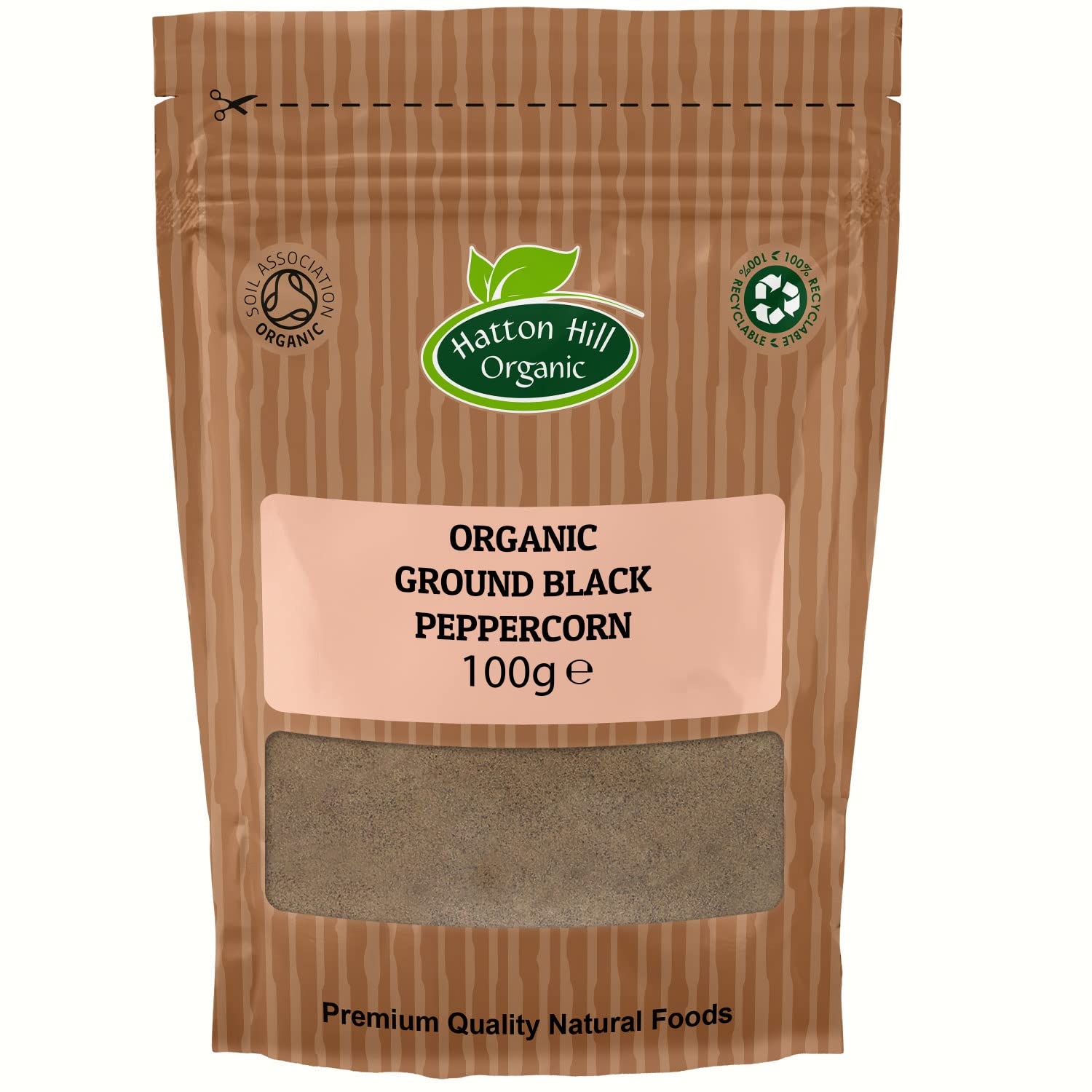 Hatton Hill Organic Ground Black Pepper 100G