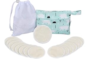 16Pcs Reusable Makeup Remover Pads with 2 EXTRA Bags(Laundry and Storage Bag), Bamboo Organic Rounds for Face, Super Soft and