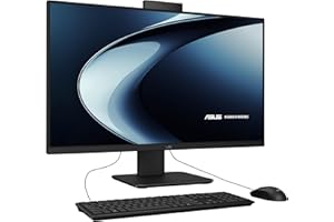 ASUS V470 All-in-One, 27” FHD Anti-Glare Touch Display, 16GB DDR5 RAM, 1TB SSD, Intel® Core™ i5-13420H Processor, Windows 11 Home, Wired Keyboard and Mouse Included, V470VA-MS504T, Black